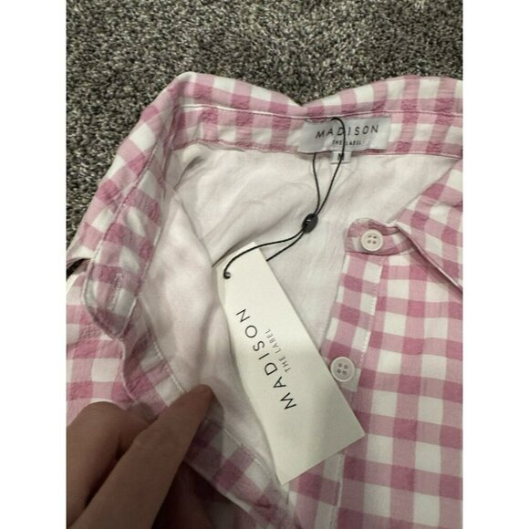 NWT Clara Pink Gingham Dress Checkered Cute Summer Medium - Picture 4 of 5